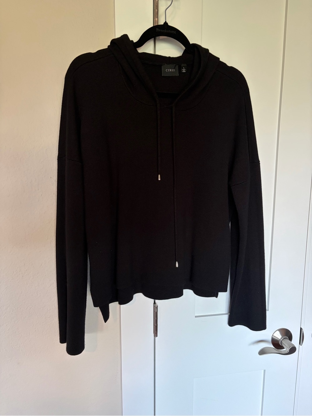 Cyrus Black Hooded Pullover Sweater